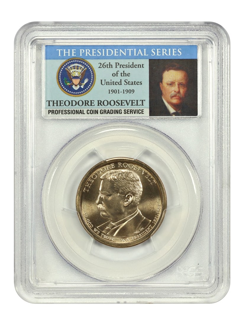PCGS MS67 2013-P Theodore Roosevelt Position A $1 Presidential Dollar (1 of 4)