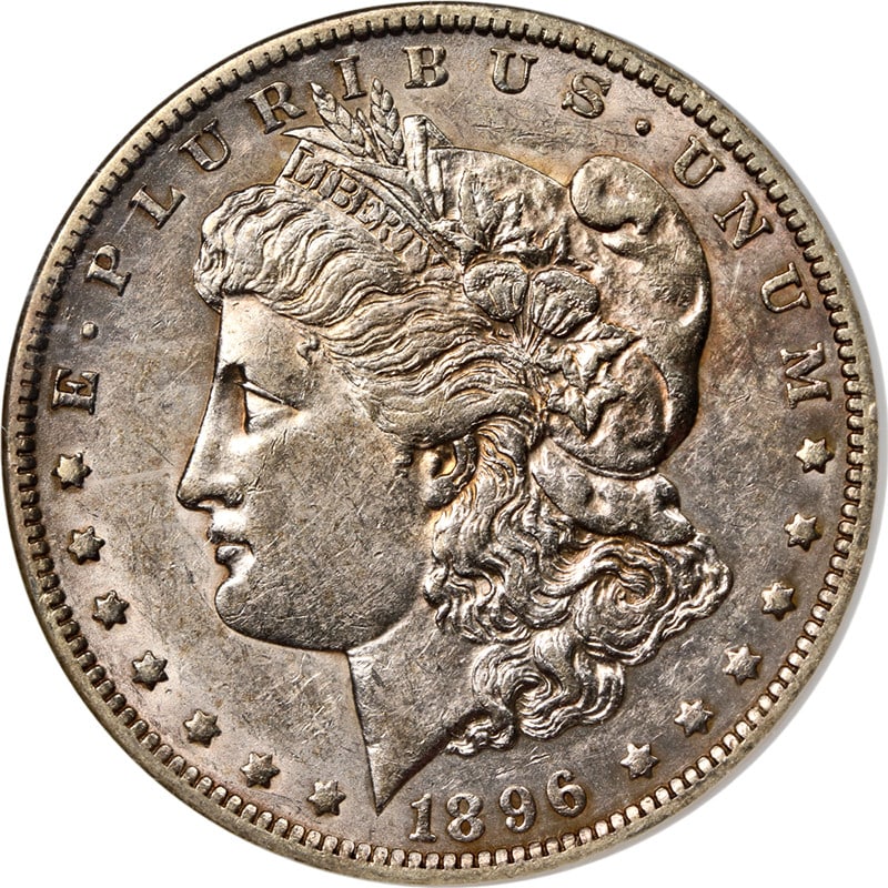 1896-O Morgan Silver Dollar NGC AU53 Silver Coin with Eye Appeal: 1896-O Morgan Silver Dollar NGC AU53 Silver Coin with Eye Appeal This 1896-O Morgan Silver Dollar, certified by NGC with a grade of AU53, showcases impressive eye appeal with its attractive luster and