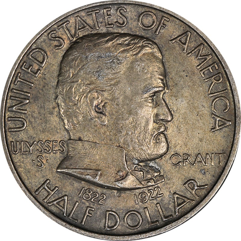 1922 Grant No Star Commem Half Dollar Silver Nice BU+: 1922 Grant No Star Commem Half Dollar Silver Nice BU+ This 1922 Grant No Star Commemorative Half Dollar features exceptional eye appeal, showcasing a beautiful luster and a strong strike. Its surfaces