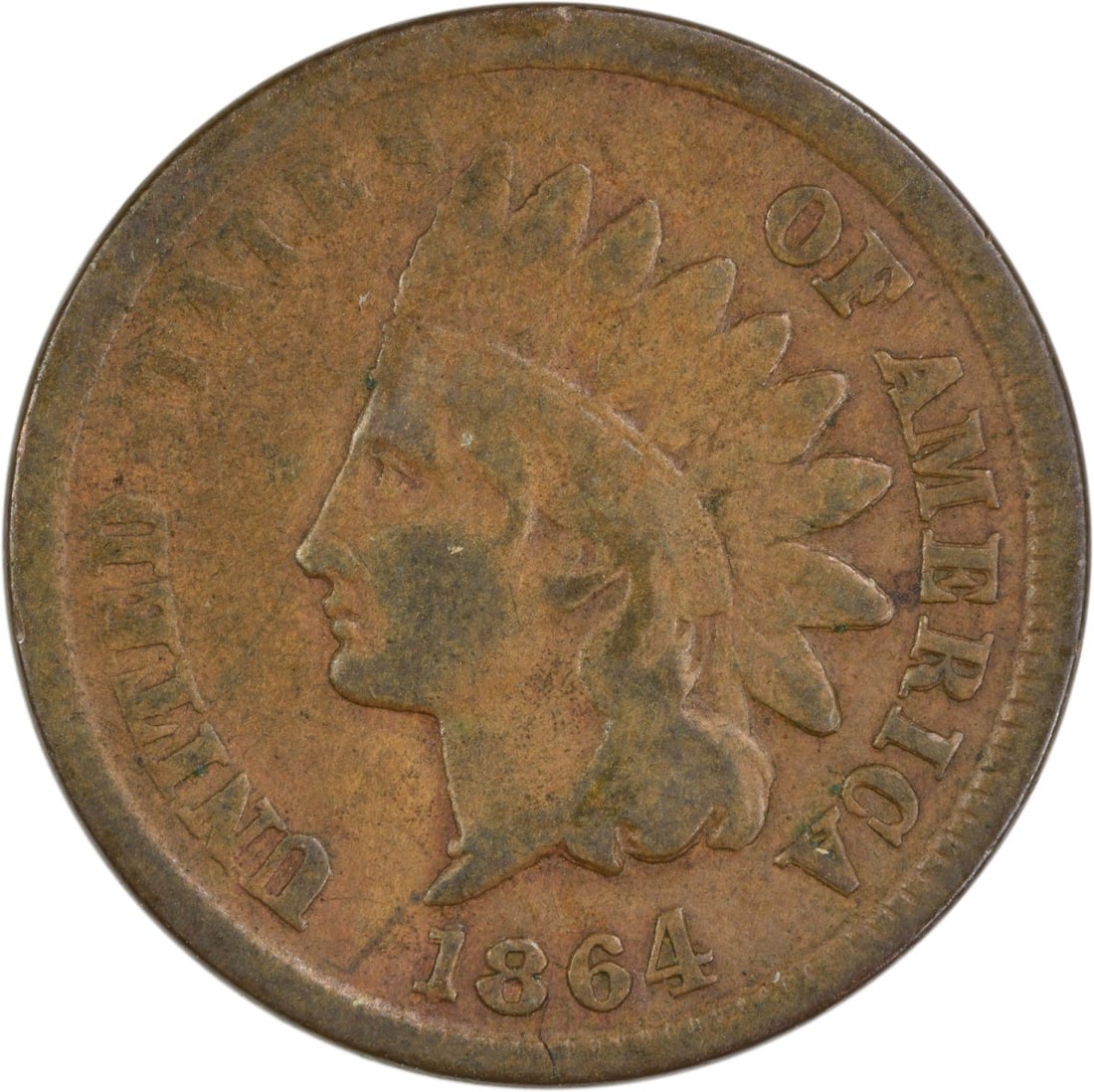1864 Indian Head Cent VG Uncertified Philadelphia Mint: 1864 Indian Head Cent VG Uncertified Philadelphia Mint This 1864 Indian Cent, featuring the iconic design by James Barton Longacre, is a notable piece of numismatic history from the United States. It 