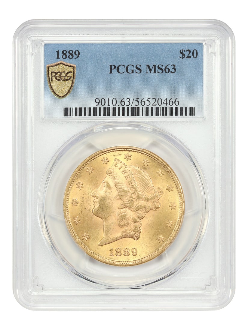 1889 Liberty Head $20 Gold Coin PCGS MS63 Philadelphia Issue (1 of 4)