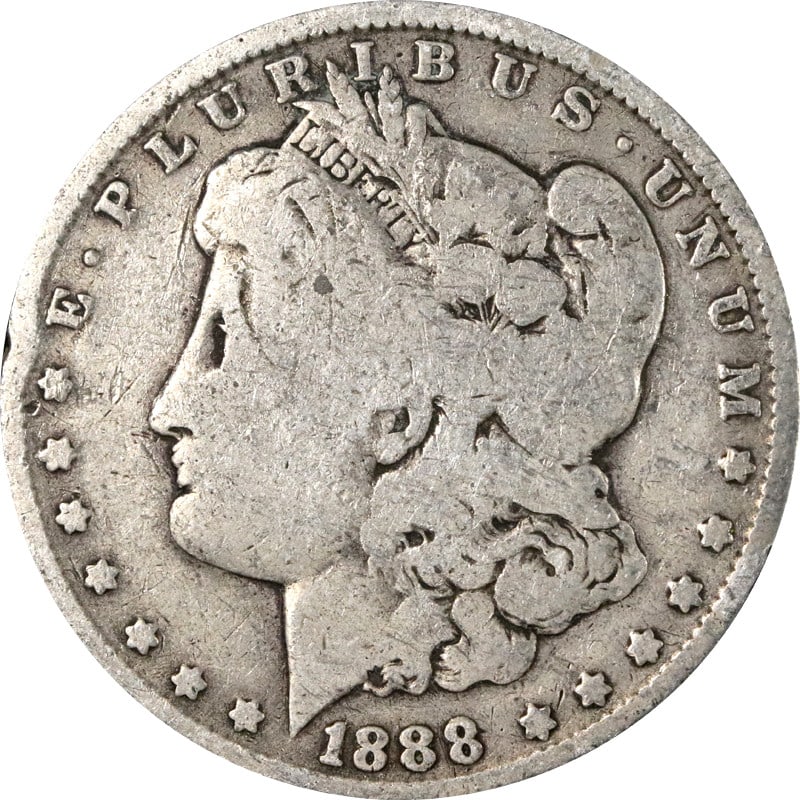 1888 O Silver Dollar VAM 4 Hot Lips Variety United States: 1888 O Silver Dollar VAM 4 Hot Lips Variety United States This is an 1888-O Morgan Silver Dollar featuring the VAM 4 Hot Lips variety. The coin is circulated and composed of silver with a fineness of 