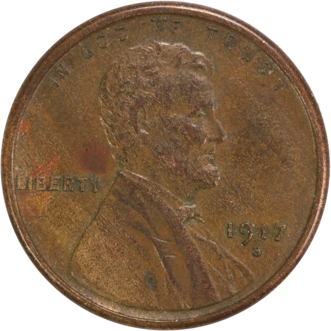 1917-S Lincoln Wheat Cent AU Uncertified Copper Coin: 1917-S Lincoln Wheat Cent AU Uncertified Copper Coin This 1917-S Lincoln Cent is a remarkable piece of American numismatics, showcasing the iconic Lincoln Wheat design. With an AU (Almost Uncirculated