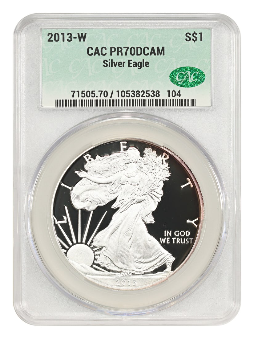 2013 West Point PR70DCAM Silver Eagle Dollar CACG Certified (1 of 4)