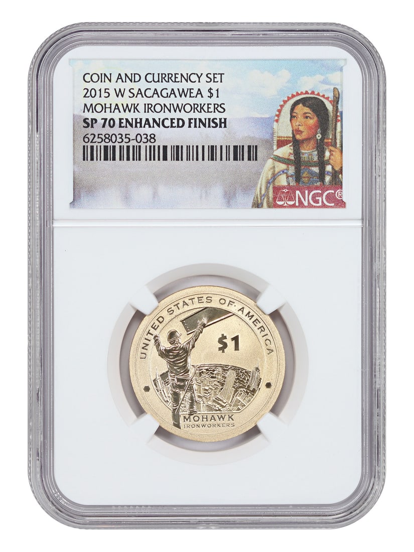 2015 West Point Sacagawea Dollar NGC SP70 Enhanced Finish $1 Coin (1 of 4)