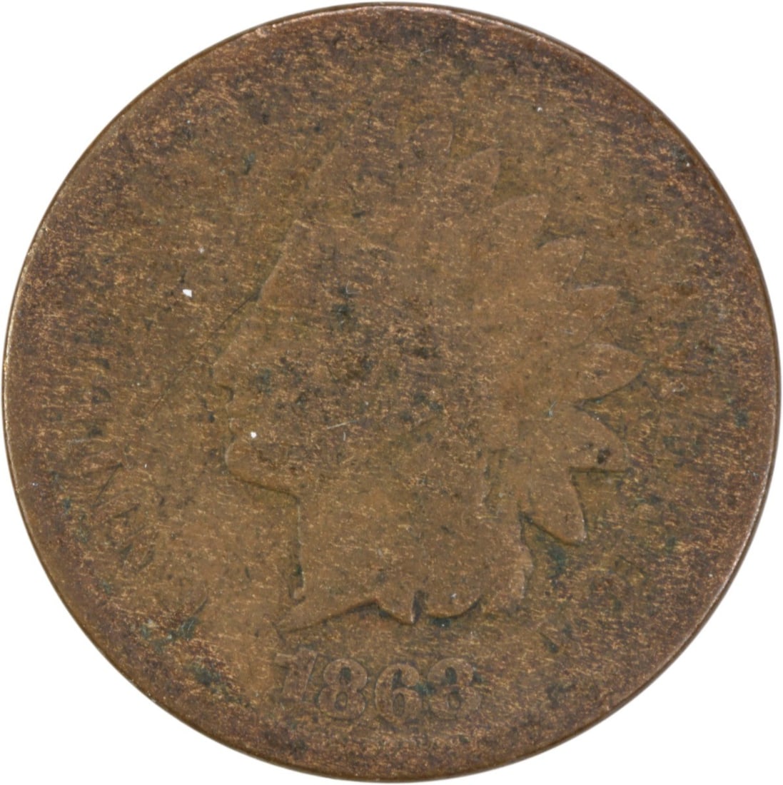1868 Indian Head Small Cent Good Grade Philadelphia Uncertified: 1868 Indian Head Small Cent Good Grade Philadelphia Uncertified This 1868 Indian Head Cent from the United States is a circulated coin, uncertified and graded G. Minted in Philadelphia, it features a 