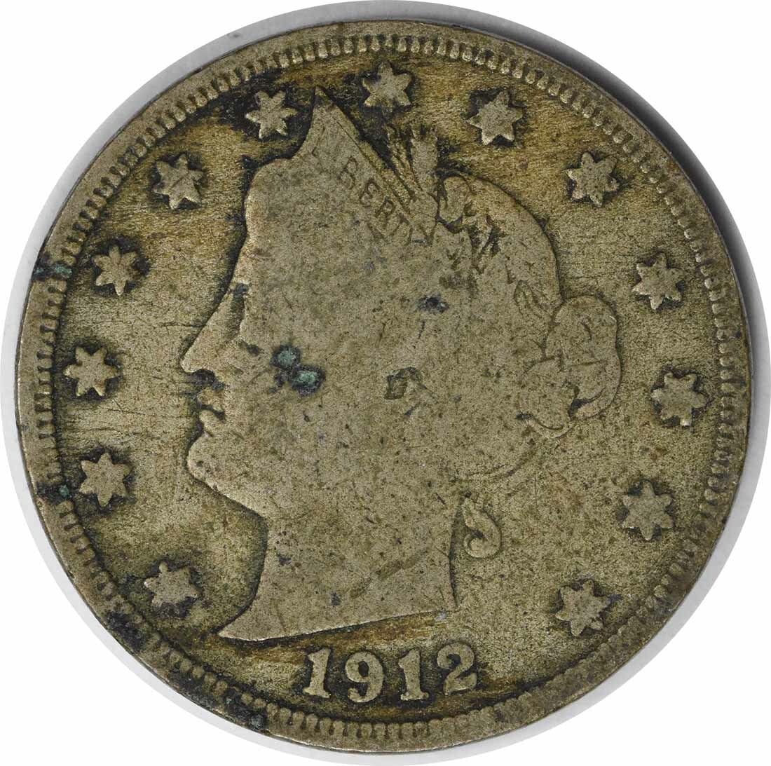 1912-S Liberty Nickel 5C VG Uncertified Coin for Collectors: 1912-S Liberty Nickel 5C VG Uncertified Coin for Collectors This 1912-S Liberty Nickel is a classic piece of numismatic history. It features a year of minting from 1912 and is graded as Very Good (VG)