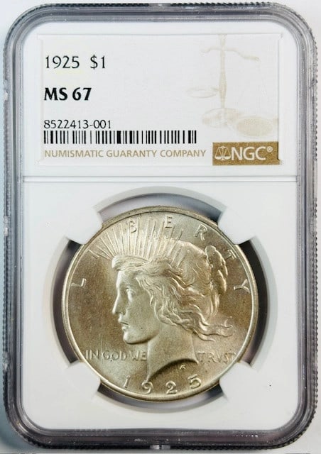 1925 Silver Dollar Graded MS67 by NGC Uncirculated USA Coin (1 of 2)
