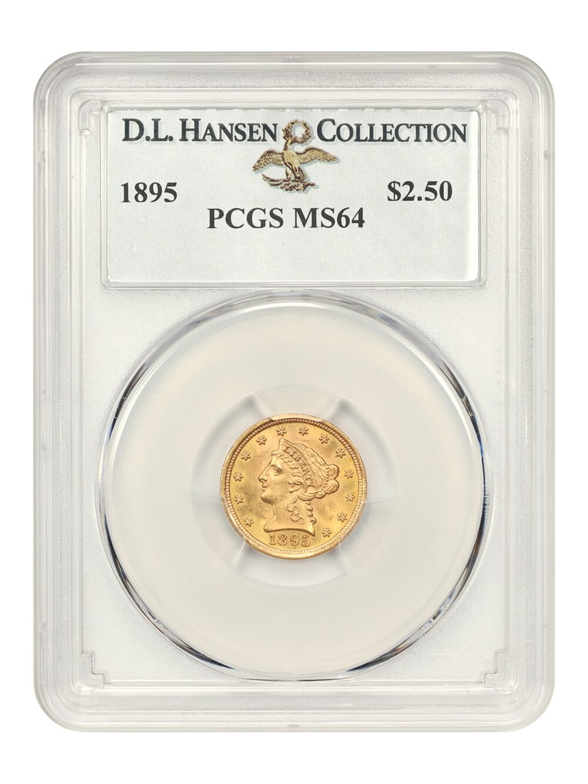 1895 $2.50 Liberty Head Gold Coin PCGS MS64 Low Mintage: 1895 $2.50 Liberty Head Gold Coin PCGS MS64 Low Mintage This 1895 $2.50 Gold Coin is an exquisite piece certified by PCGS with a grade of MS64, indicating it is in uncirculated condition. Struck at th