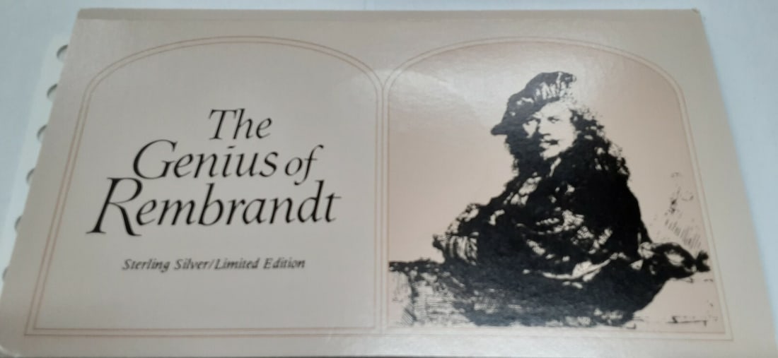 Genius of Rembrandt Sterling Silver Medal Scholars Disputing by Franklin Mint: Genius of Rembrandt Sterling Silver Medal Scholars Disputing by Franklin Mint This Franklin Mint Genius of Rembrandt proof medal features the depiction of "Two Scholars Disputing." Struck in .925 ster