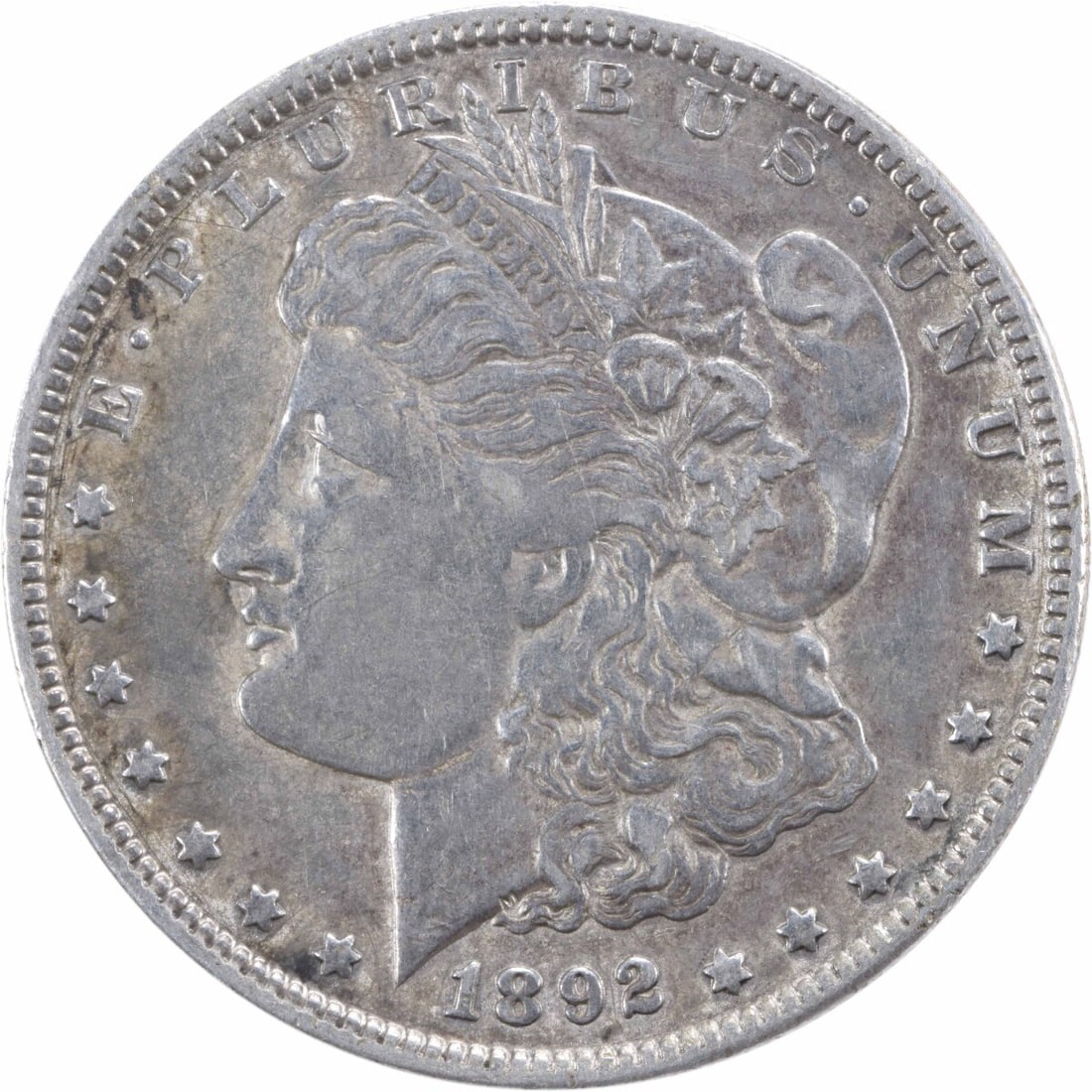 1892-O Morgan Silver Dollar $1 George T. Morgan Design: 1892-O Morgan Silver Dollar $1 George T. Morgan Design This 1892-O Morgan Silver Dollar is a classic piece of American numismatic history. Featuring a composition of 90% silver and 10% copper, this co