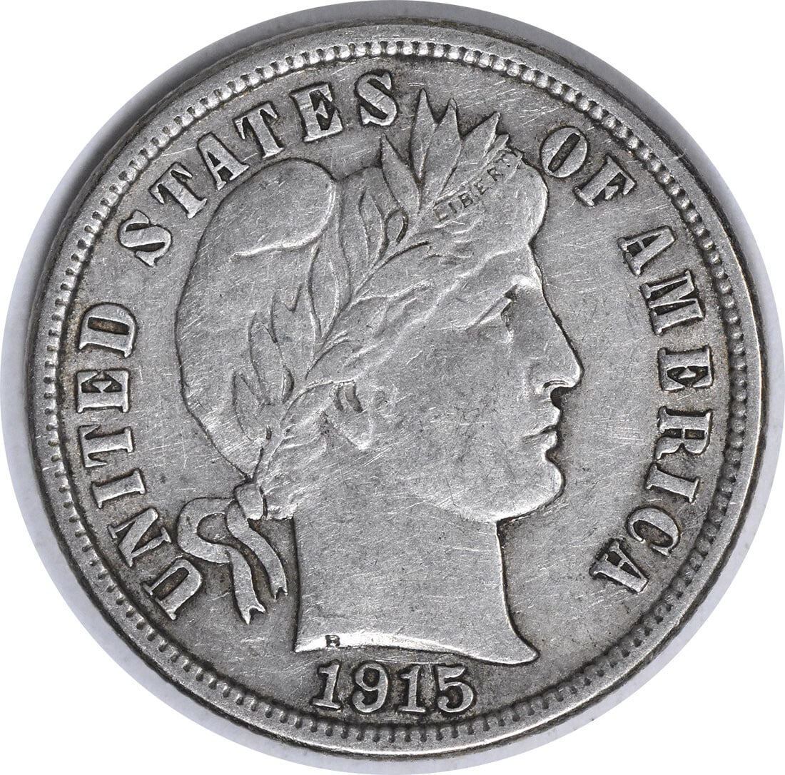 1915-S Barber Silver Dime 10C Choice EF Uncertified by Charles E. Barber: 1915-S Barber Silver Dime 10C Choice EF Uncertified by Charles E. Barber This 1915-S/S Barber Silver Dime is a remarkable addition for any coin collector. Featuring the exquisite design by Charles E. 