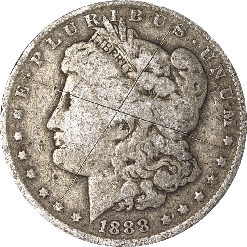 VAM 4 Hot Lips 1888-O Morgan Dollar Silver US Coin: VAM 4 Hot Lips 1888-O Morgan Dollar Silver US Coin This is a circulated 1888-O Morgan Silver Dollar featuring the VAM 4 'Hot Lips' variety. The coin is composed of silver with a fineness of 0.9 and wa