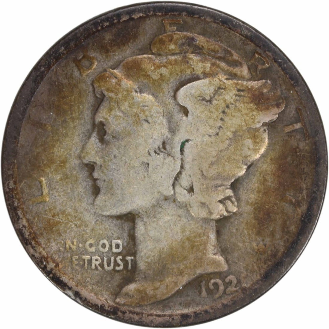 1921 Mercury Dime 10C Silver Circulated Uncertified: 1921 Mercury Dime 10C Silver Circulated Uncertified This 1921 Mercury Silver Dime is a circulated coin featuring the iconic design by Adolph Alexander Weinman. Struck at the Philadelphia Mint, it is c