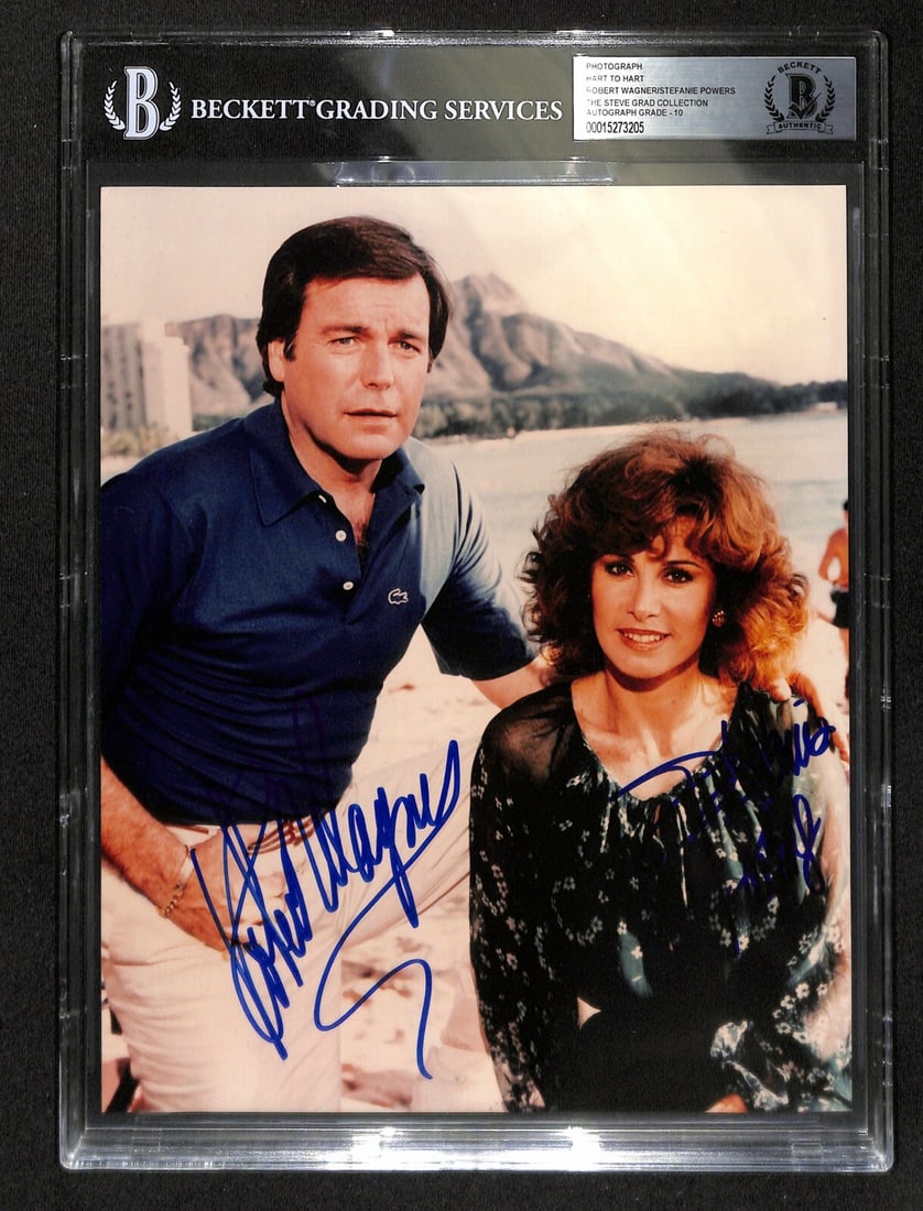 Hart to Hart Signed 8x10 Photo by Robert Wagner Stephanie Powers Graded 10 Beckett: Hart to Hart Signed 8x10 Photo by Robert Wagner Stephanie Powers Graded 10 Beckett This is an original autographed 8x10 color photograph from the classic series Hart to Hart, featuring the signatures 