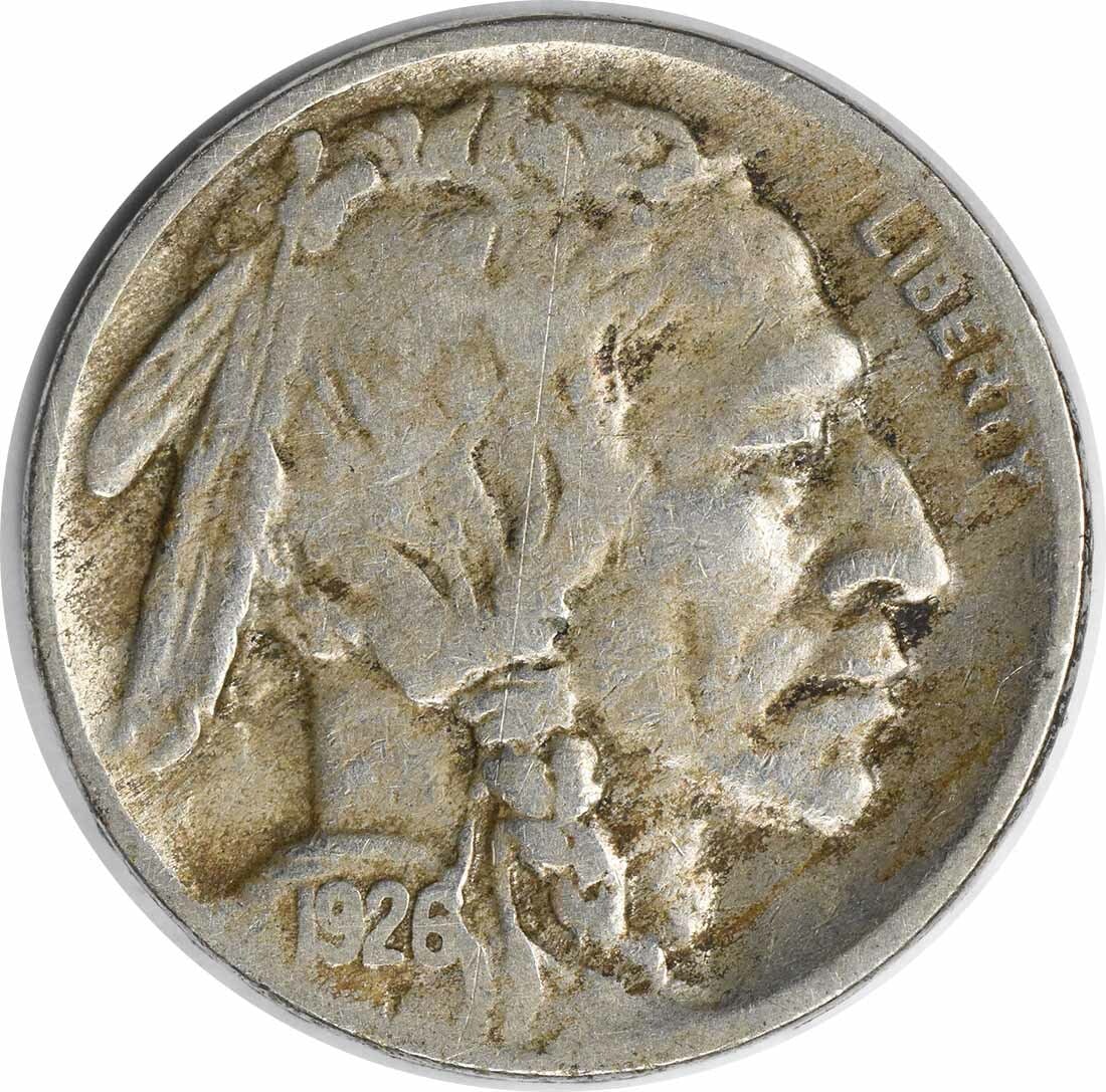 1926-S Buffalo Nickel VF Circulated Nickel Coin (1 of 2)
