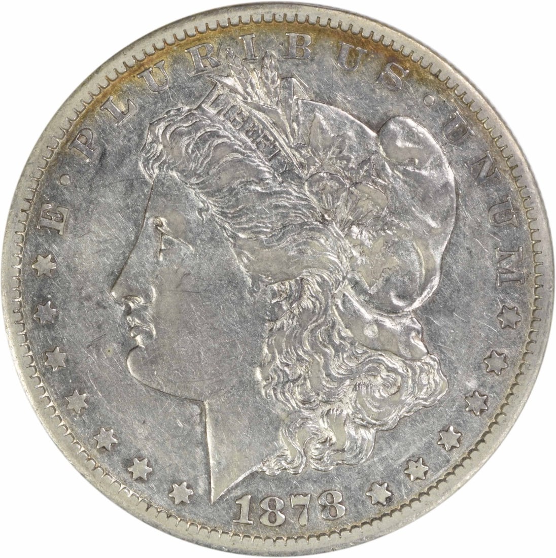 Carson City 1878 Morgan Dollar 90 Percent Silver Extra Fine Uncertified: Carson City 1878 Morgan Dollar 90 Percent Silver Extra Fine Uncertified This 1878-CC Morgan Silver Dollar is an early issue from the Carson City Mint, featuring the iconic George T. Morgan design. Str