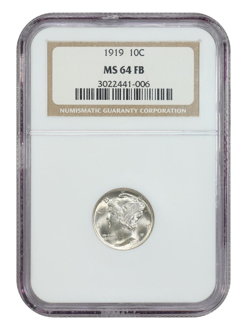 1919 Mercury Dime 10C NGC MS64 Full Bands Uncirculated Philadelphia (1 of 4)