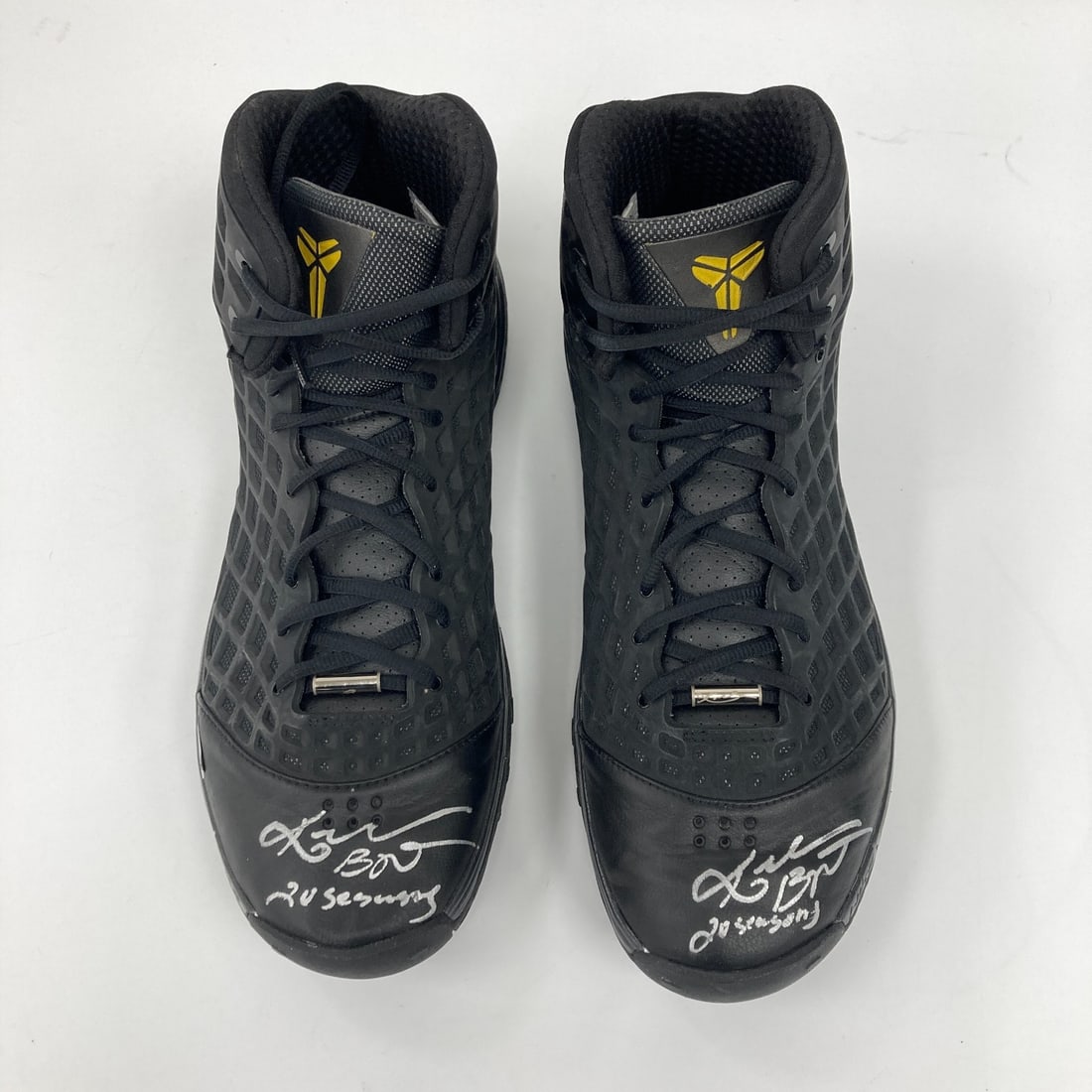 2008 NBA Finals Game Worn Signed Kobe Bryant Nike Zoom Kobe III Sneakers Photomatched PSA: 2008 NBA Finals Game Worn Signed Kobe Bryant Nike Zoom Kobe III Sneakers Photomatched PSA These are original Nike Zoom 'Kobe III' sneakers worn by Kobe Bryant during Game 6 of the 2008 NBA Finals. The