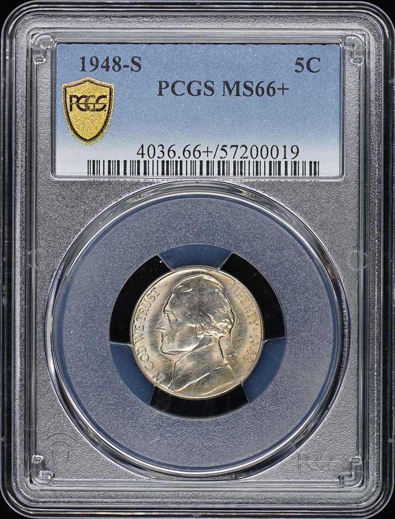 1948-S Jefferson Nickel PCGS MS66+ Uncirculated Coin (1 of 2)