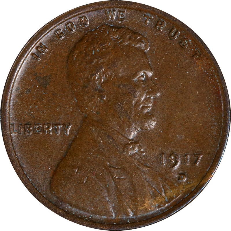 1917 Denver Mint Lincoln Wheat Copper Cent Circulated US Coin: 1917 Denver Mint Lincoln Wheat Copper Cent Circulated US Coin This is a 1917-D Lincoln Cent minted in Denver. The coin is composed of copper and is in circulated, pre-owned condition. It is uncertifie