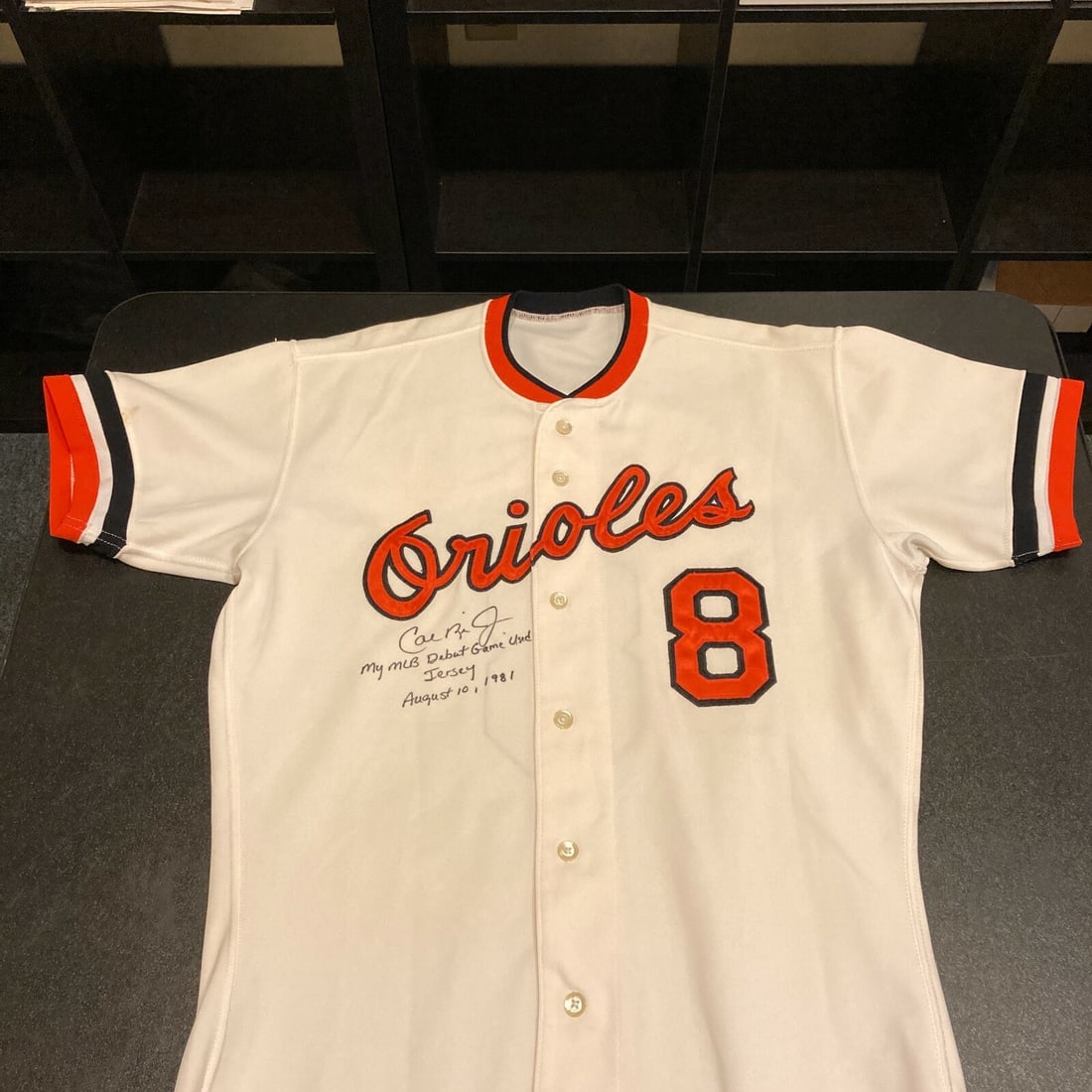 Cal Ripken Jr. 1981 Signed Game Used Jersey Orioles LOA MEARS A10: Cal Ripken Jr. 1981 Signed Game Used Jersey Orioles LOA MEARS A10 Celebrate the legacy of baseball with this historic Cal Ripken Jr. 1981 Rookie MLB Debut Signed Game Used Jersey. Worn during his firs