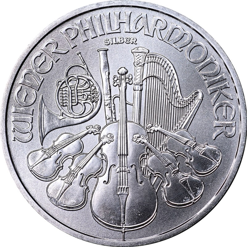 2023 Austrian Philharmonic 1 oz Silver Coin Brilliant Uncirculated: 2023 Austrian Philharmonic 1 oz Silver Coin Brilliant Uncirculated This is a 2023 Austria 1 ounce Silver Philharmonic bullion coin. It is composed of .999 fine silver and graded as Brilliant Uncircula