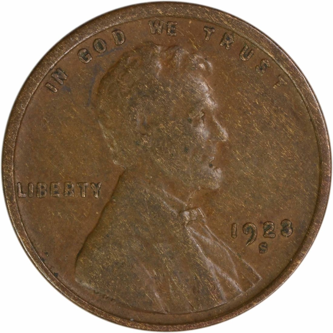 1923 San Francisco Lincoln Wheat Cent Copper EF Grade Uncertified: 1923 San Francisco Lincoln Wheat Cent Copper EF Grade Uncertified This is a 1923-S Lincoln Wheat Cent from the United States. The coin is composed of copper, has a small cent denomination, and was min