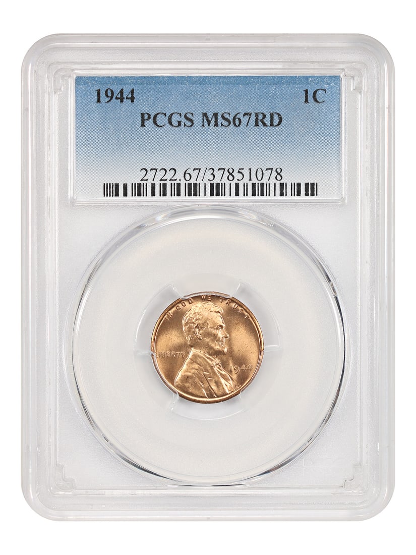 PCGS MS67RD 1944 Lincoln Wheat Cent Philadelphia Mint (1 of 4)
