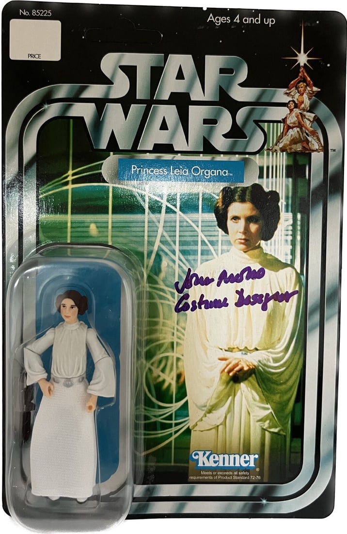 2004 Star Wars Princess Leia Figure Signed by John Mollo Beckett Authenticated: 2004 Star Wars Princess Leia Figure Signed by John Mollo Beckett Authenticated This is a 2004 Star Wars Princess Leia Organa Original Trilogy Collection action figure, signed by Oscar-winning costume 