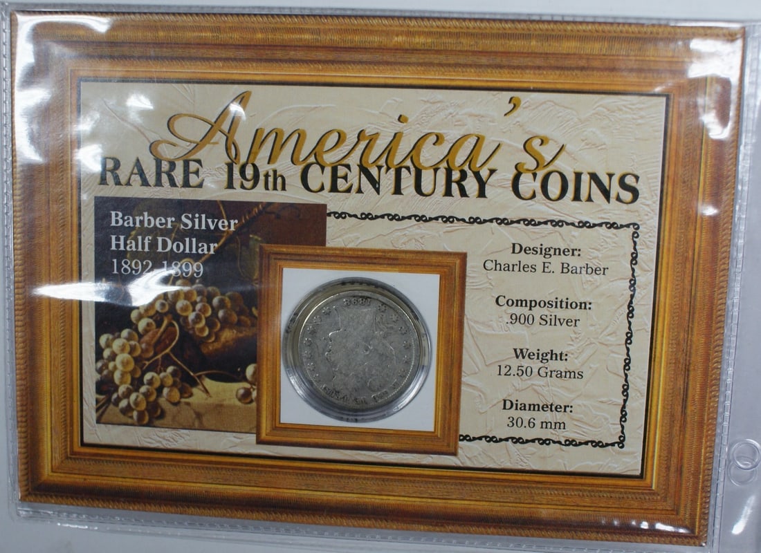 1898 Barber Half Dollar 90 Percent Silver Circulated Philadelphia Issue: 1898 Barber Half Dollar 90 Percent Silver Circulated Philadelphia Issue This 1898 Barber Half Dollar is a circulated coin from the United States, minted in Philadelphia. Composed of 90% silver, it rep