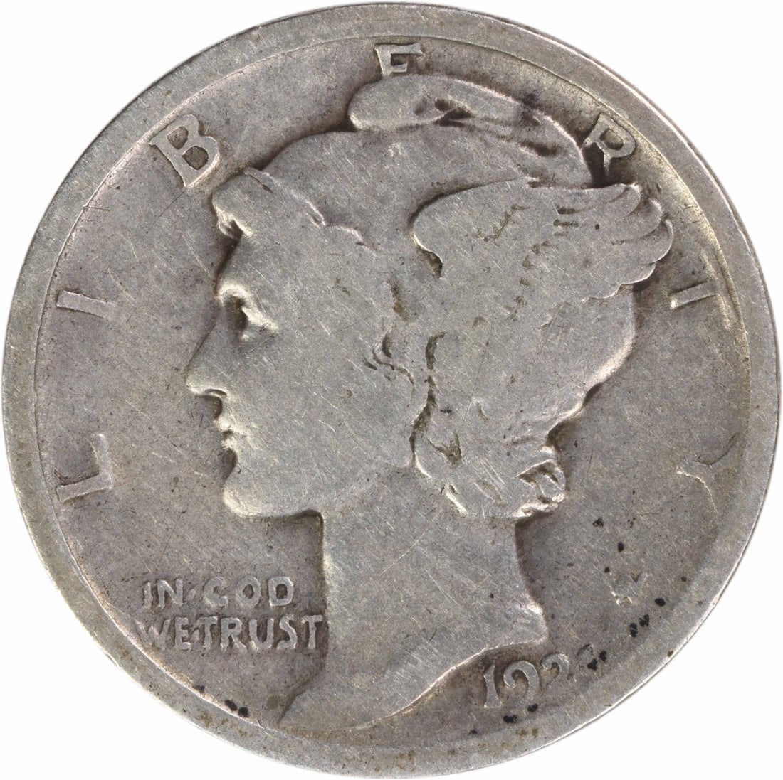 1921 Mercury Dime Philadelphia 90 Percent Silver VG Uncertified US Coin: 1921 Mercury Dime Philadelphia 90 Percent Silver VG Uncertified US Coin This 1921 Mercury Dime from the United States was struck at the Philadelphia Mint and features the iconic design by Adolph Alexa