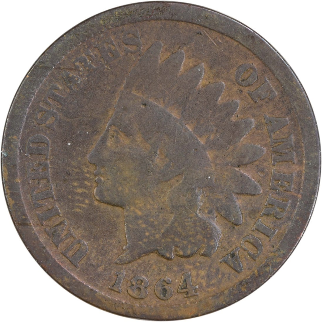 1864 Indian Head Cent G Uncertified Philadelphia Mint: 1864 Indian Head Cent G Uncertified Philadelphia Mint This 1864 Indian Cent features the iconic Indian Head design, crafted in Philadelphia. It is a circulated coin in Good (G) condition, showcasing i