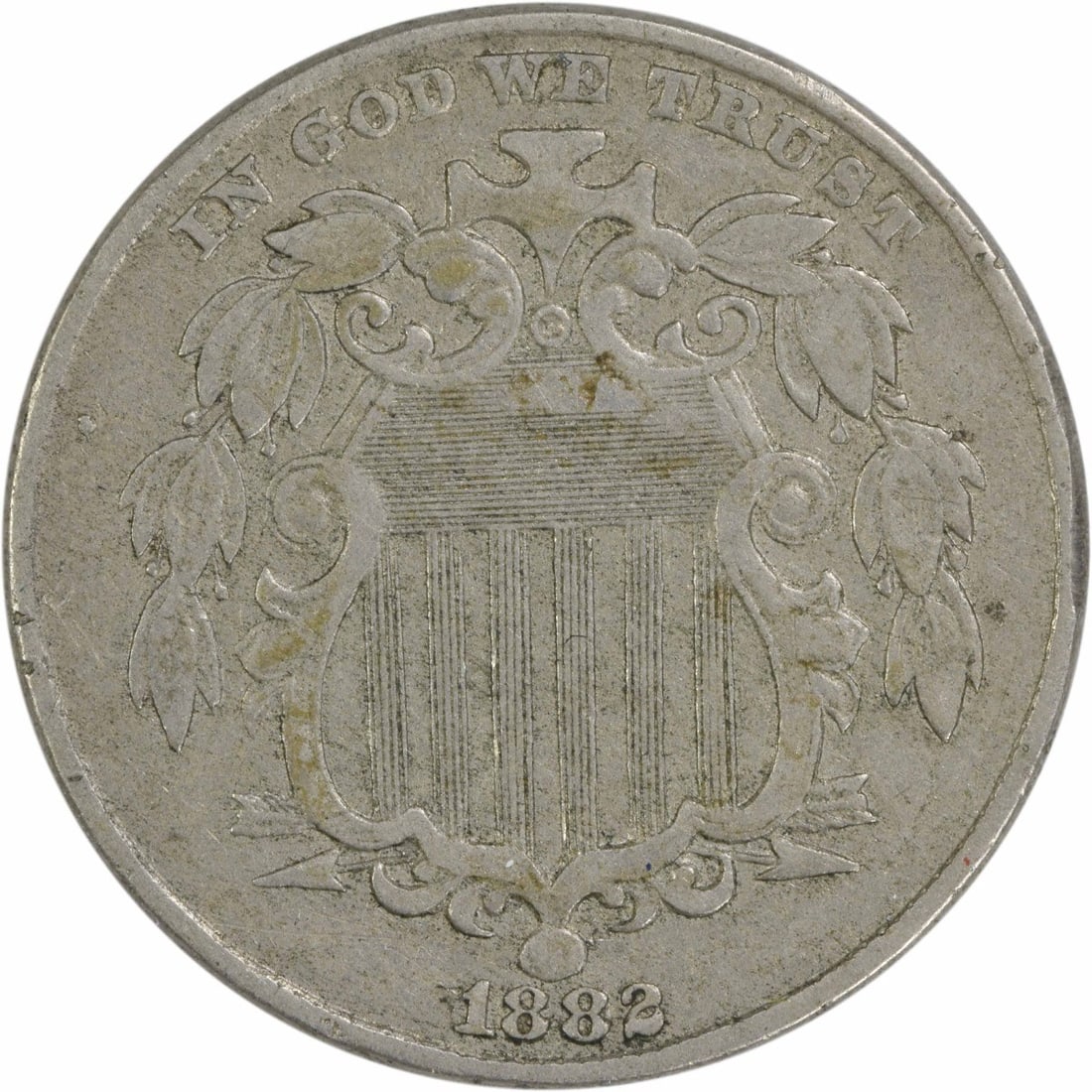 1882 Shield Nickel EF Uncertified 5C Philadelphia Mint (1 of 2)