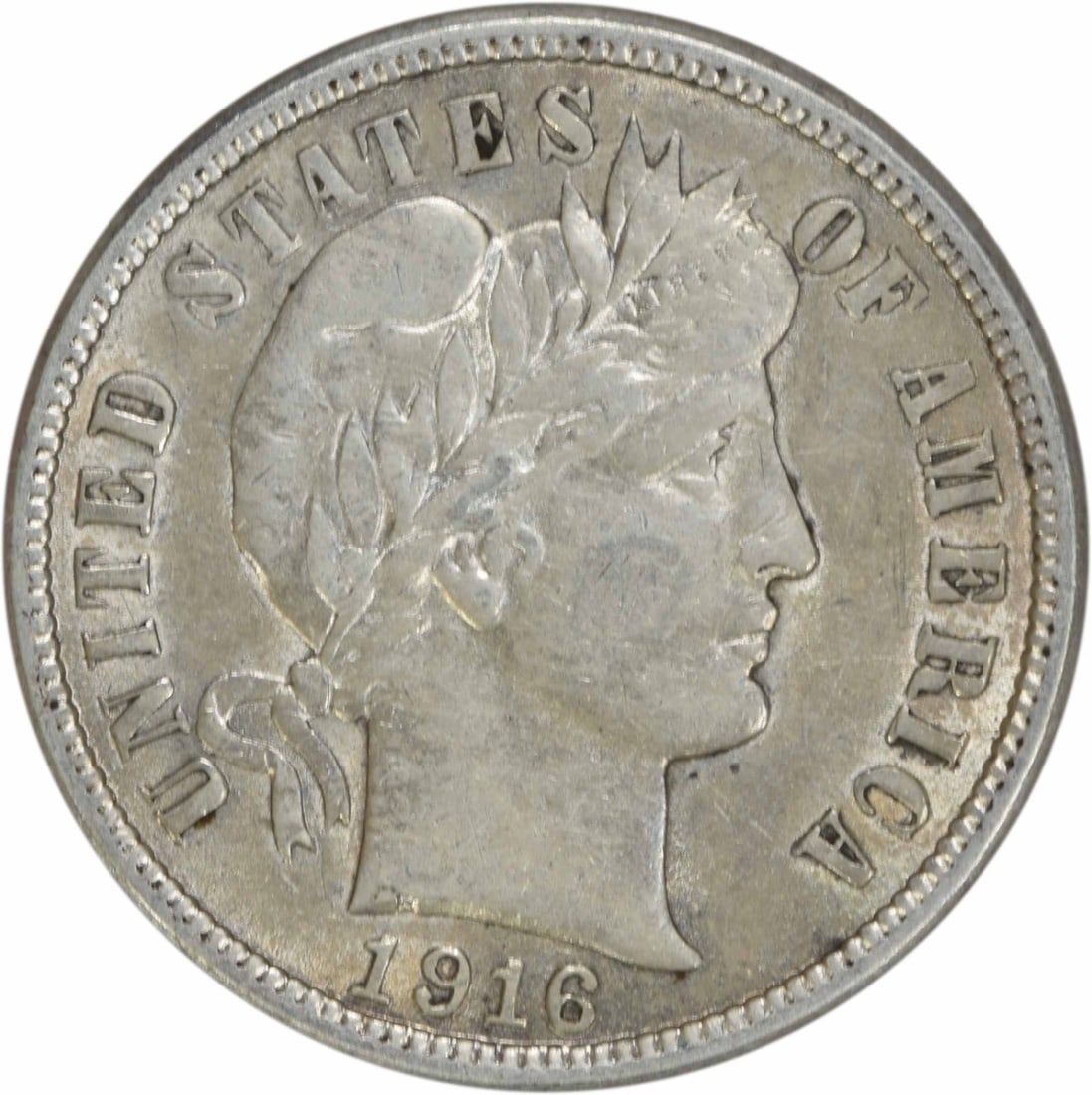 1916 Barber Dime AU Uncertified 90% Silver Coin: 1916 Barber Dime AU Uncertified 90% Silver Coin This 1916 Barber Silver Dime is a remarkable piece of American numismatic history. Struck in Philadelphia, this coin features a composition of 90% silve