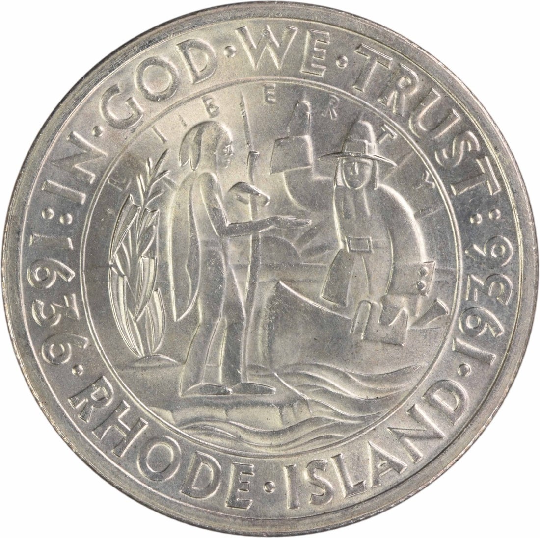 1936 Silver Half Dollar Rhode Island Commemorative Uncirculated Choice BU: 1936 Silver Half Dollar Rhode Island Commemorative Uncirculated Choice BU This 1936 Rhode Island Commemorative Half Dollar is an uncirculated silver coin from the United States. It has a Choice Brilli