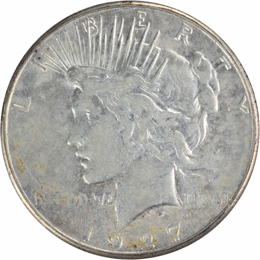 1927-S Peace Silver Dollar AU Uncertified by Anthony de Francisci: 1927-S Peace Silver Dollar AU Uncertified by Anthony de Francisci This 1927-S Peace Silver Dollar showcases exquisite artistry and historical significance. Struck in San Francisco, this coin is part o