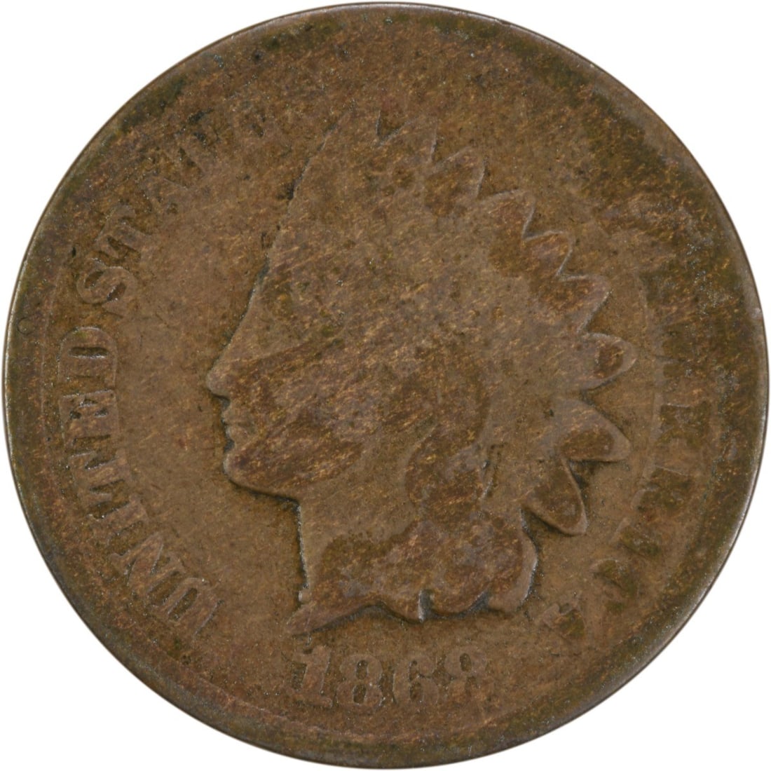 1868 Indian Head Cent G Grade Uncertified Coin Philadelphia: 1868 Indian Head Cent G Grade Uncertified Coin Philadelphia This 1868 Indian Cent is an authentic piece of American numismatic history. Featuring the iconic Indian Head design by James Barton Longacre