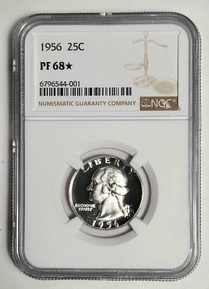 1956 P Washington Quarter NGC PF-68* Uncirculated Silver Proof (1 of 2)