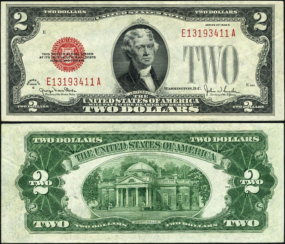 1928-G $2 Legal Tender Note FR. 1508 Uncertified Uncirculated (1 of 3)
