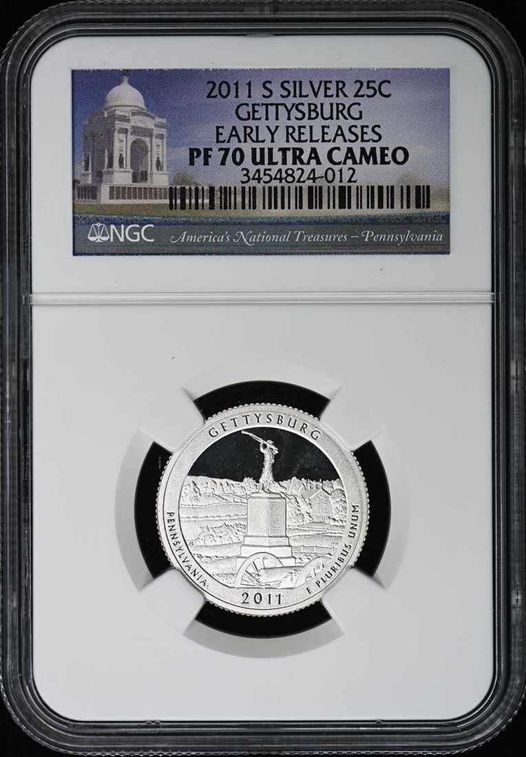 2011 Silver Washington Quarter Proof Set NGC PR70 DCAM Five Coins: 2011 Silver Washington Quarter Proof Set NGC PR70 DCAM Five Coins This 2011 S Silver 5 Coin Set features Washington 25C quarters, each graded PR70DCAM by NGC. The coins are uncirculated proof strikes,
