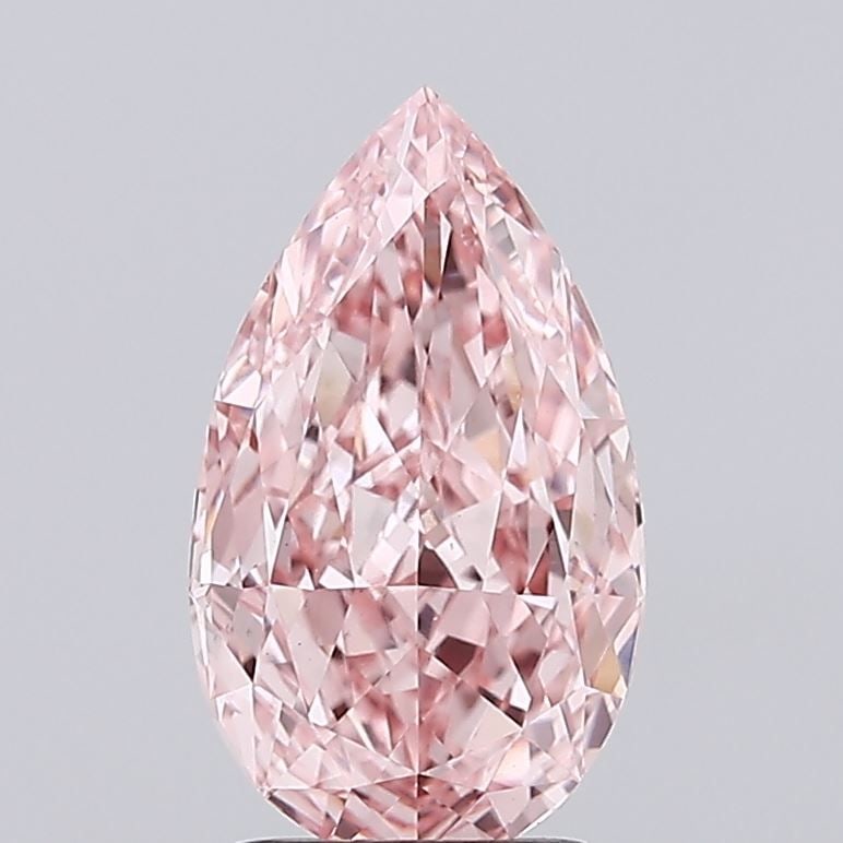 Loose Diamond - PEAR 2.27ct Fancy Vivid Pink VS1: Loose Diamond - PEAR 2.27ct Fancy Vivid Pink VS1 Source: This is a real non-mined Diamond that has been grown in a lab Shape: PEAR Carats: 2.27 Color: Fancy Vivid Pink Certification: IGI Video: