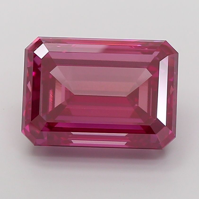 Loose Diamond - EMERALD 20.04ct Fancy Vivid Pink VS1: Loose Diamond - EMERALD 20.04ct Fancy Vivid Pink VS1 Source: This is a real non-mined Diamond that has been grown in a lab Shape: EMERALD Carats: 20.04 Color: Fancy Vivid Pink Certification: IGI Video