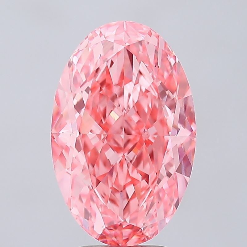 Loose Diamond - OVAL 7.54ct Fancy Vivid Pink VS1: Loose Diamond - OVAL 7.54ct Fancy Vivid Pink VS1 Source: This is a real non-mined Diamond that has been grown in a lab Shape: OVAL Carats: 7.54 Color: Fancy Vivid Pink Certification: IGI Video:
