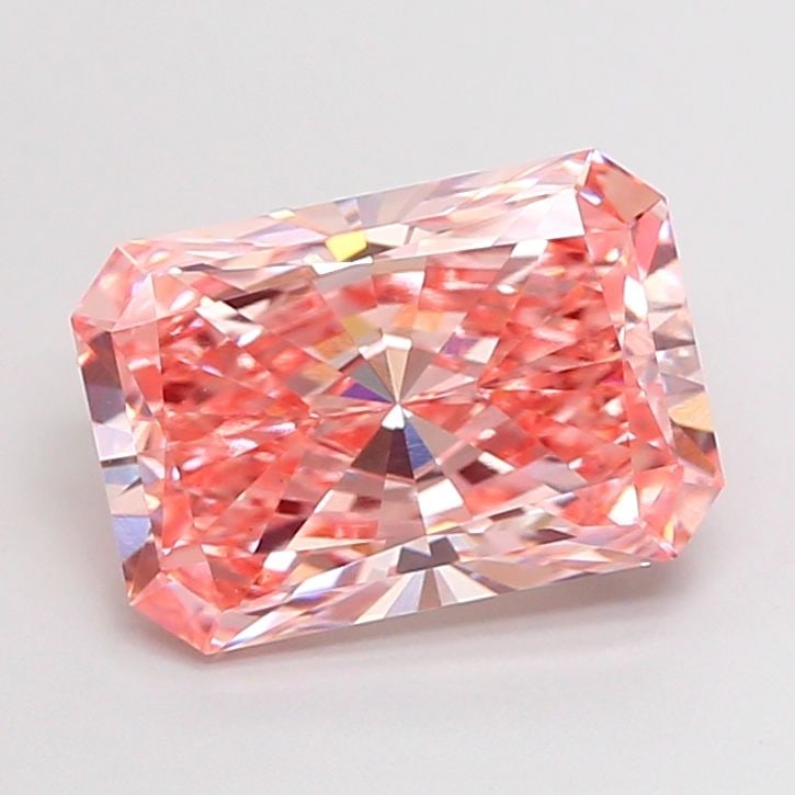 Loose Diamond - RADIANT 3.08ct Fancy Vivid Pink VS1: Loose Diamond - RADIANT 3.08ct Fancy Vivid Pink VS1 Source: This is a real non-mined Diamond that has been grown in a lab Shape: RADIANT Carats: 3.08 Color: Fancy Vivid Pink Certification: IGI Video: