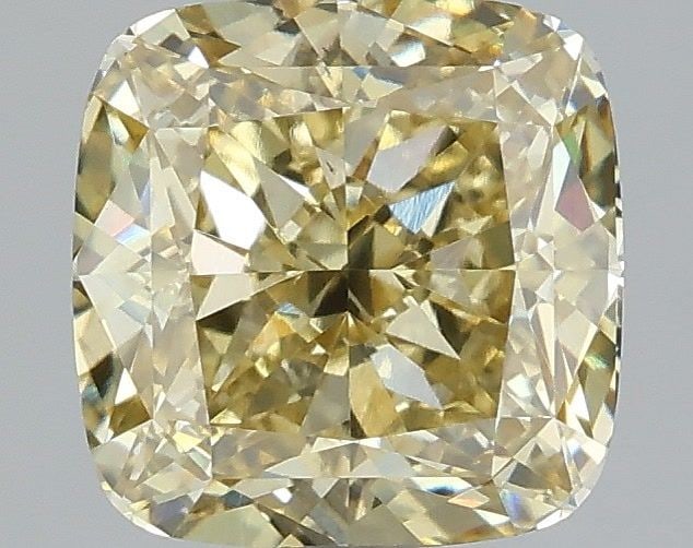Loose Diamond - CUSHION MODIFIED 2.54ct Fancy Yellow VS1: Loose Diamond - CUSHION MODIFIED 2.54ct Fancy Yellow VS1 Source: This is a real non-mined Diamond that has been grown in a lab Shape: CUSHION MODIFIED Carats: 2.54 Color: Fancy Yellow Certification: