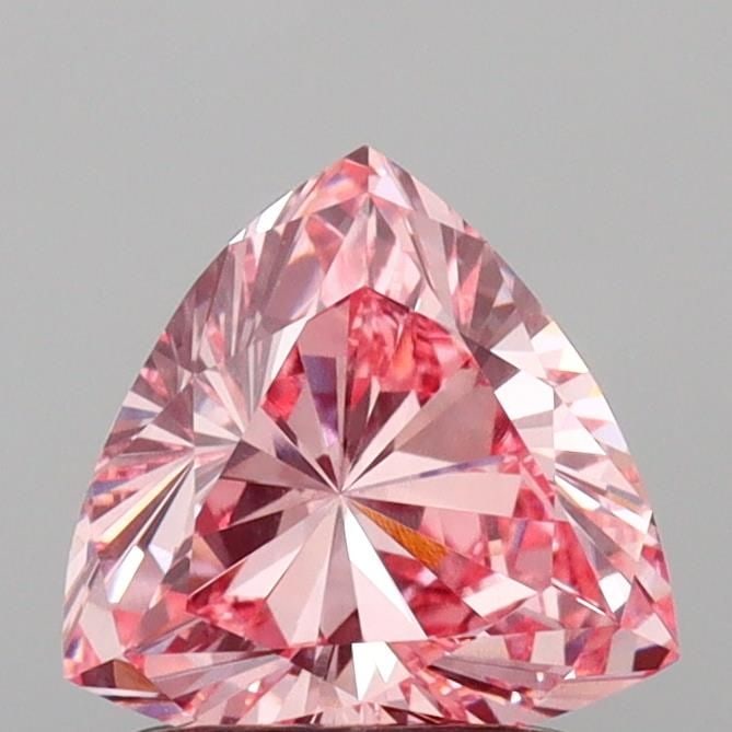 Loose Diamond - TRIANGULAR 1.2ct Fancy Intense Pink VS1: Loose Diamond - TRIANGULAR 1.2ct Fancy Intense Pink VS1 Source: This is a real non-mined Diamond that has been grown in a lab Shape: TRIANGULAR Carats: 1.2 Color: Fancy Intense Pink Certification: