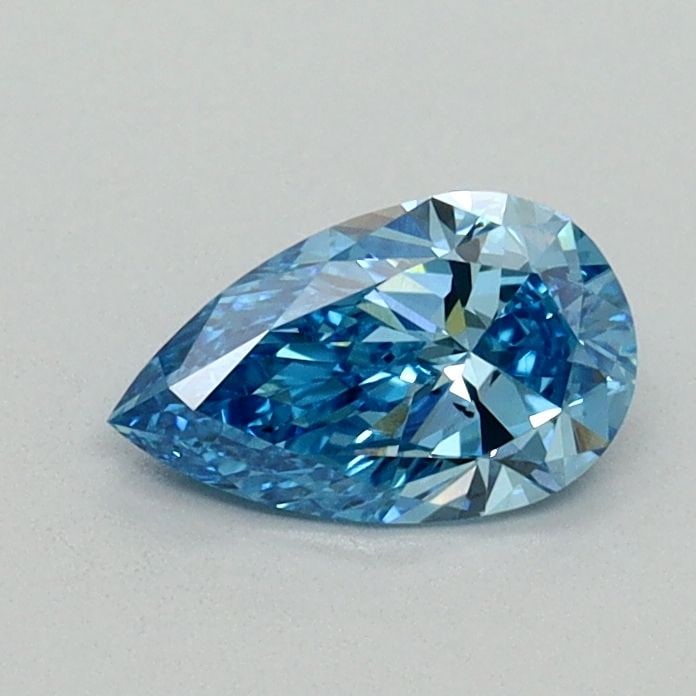 Loose Diamond - PEAR 0.5ct Fancy Blue VS2: Loose Diamond - PEAR 0.5ct Fancy Blue VS2 Source: This is a real non-mined Diamond that has been grown in a lab Shape: PEAR Carats: 0.5 Color: Fancy Blue Certification: NONE Video: