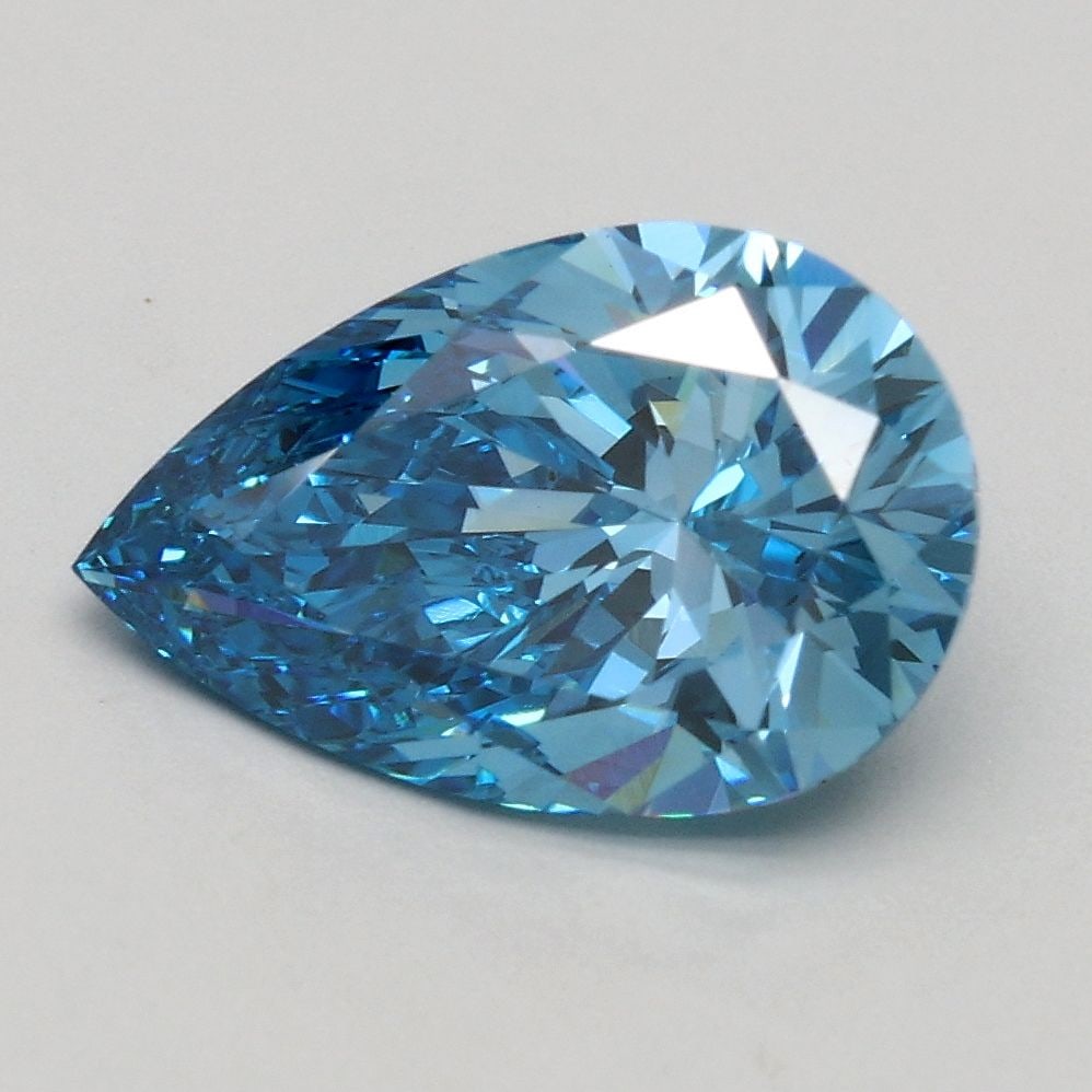 Loose Diamond - PEAR 1.71ct Fancy Vivid Blue VS2: Loose Diamond - PEAR 1.71ct Fancy Vivid Blue VS2 Source: This is a real non-mined Diamond that has been grown in a lab Shape: PEAR Carats: 1.71 Color: Fancy Vivid Blue Certification: IGI Video: Video