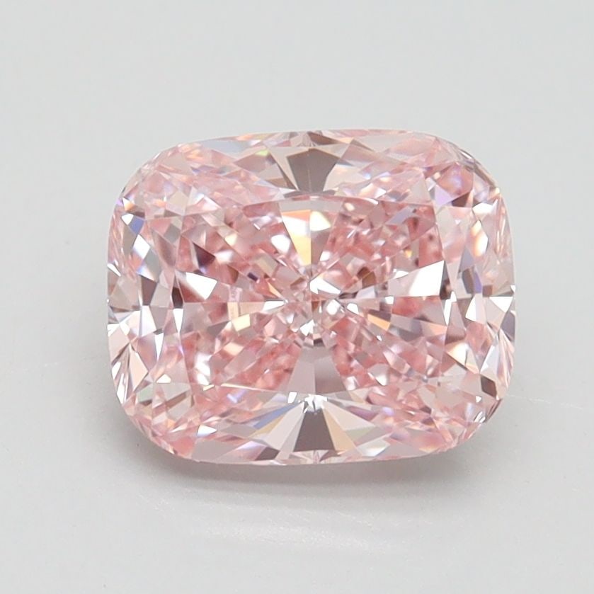Loose Diamond - CUSHION BRILLIANT 1.62ct Fancy Intense Pink VVS2: Loose Diamond - CUSHION BRILLIANT 1.62ct Fancy Intense Pink VVS2 Source: This is a real non-mined Diamond that has been grown in a lab Shape: CUSHION BRILLIANT Carats: 1.62 Color: Fancy Intense Pink